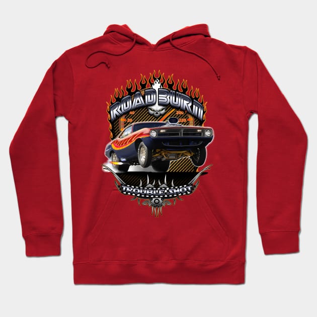 Muscle Car - Barracuda Road Burn Hoodie by GetTheCar